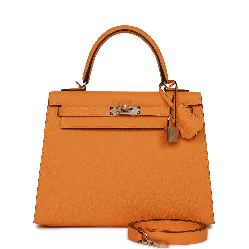 Hermès Special Order (HSS) Kelly Sellier 25 Jaune D'Or Epsom Permabrass Hardware