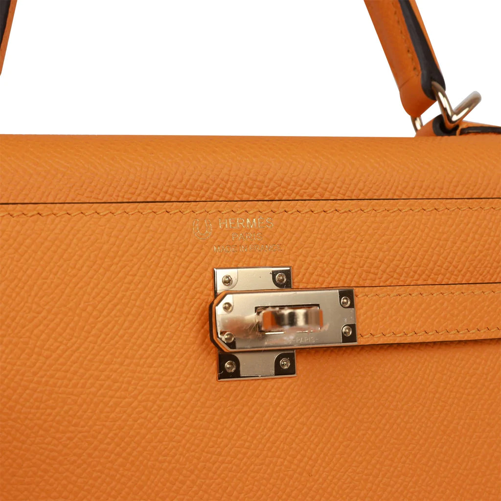 Hermès Special Order (HSS) Kelly Sellier 25 Jaune D'Or Epsom Permabrass Hardware