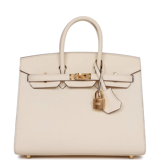 Hermès Birkin Sellier 25 Nata Epsom Gold Hardware