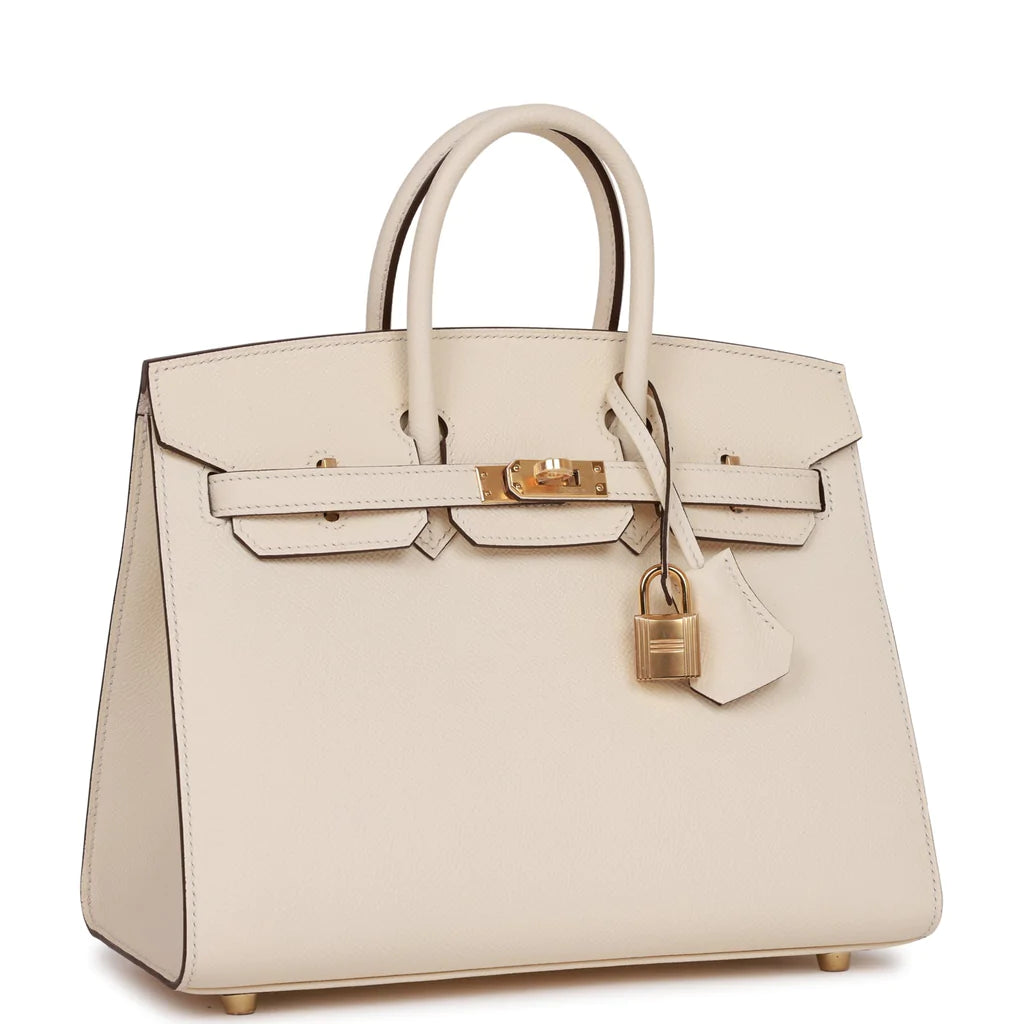 Hermès Birkin Sellier 25 Nata Epsom Gold Hardware