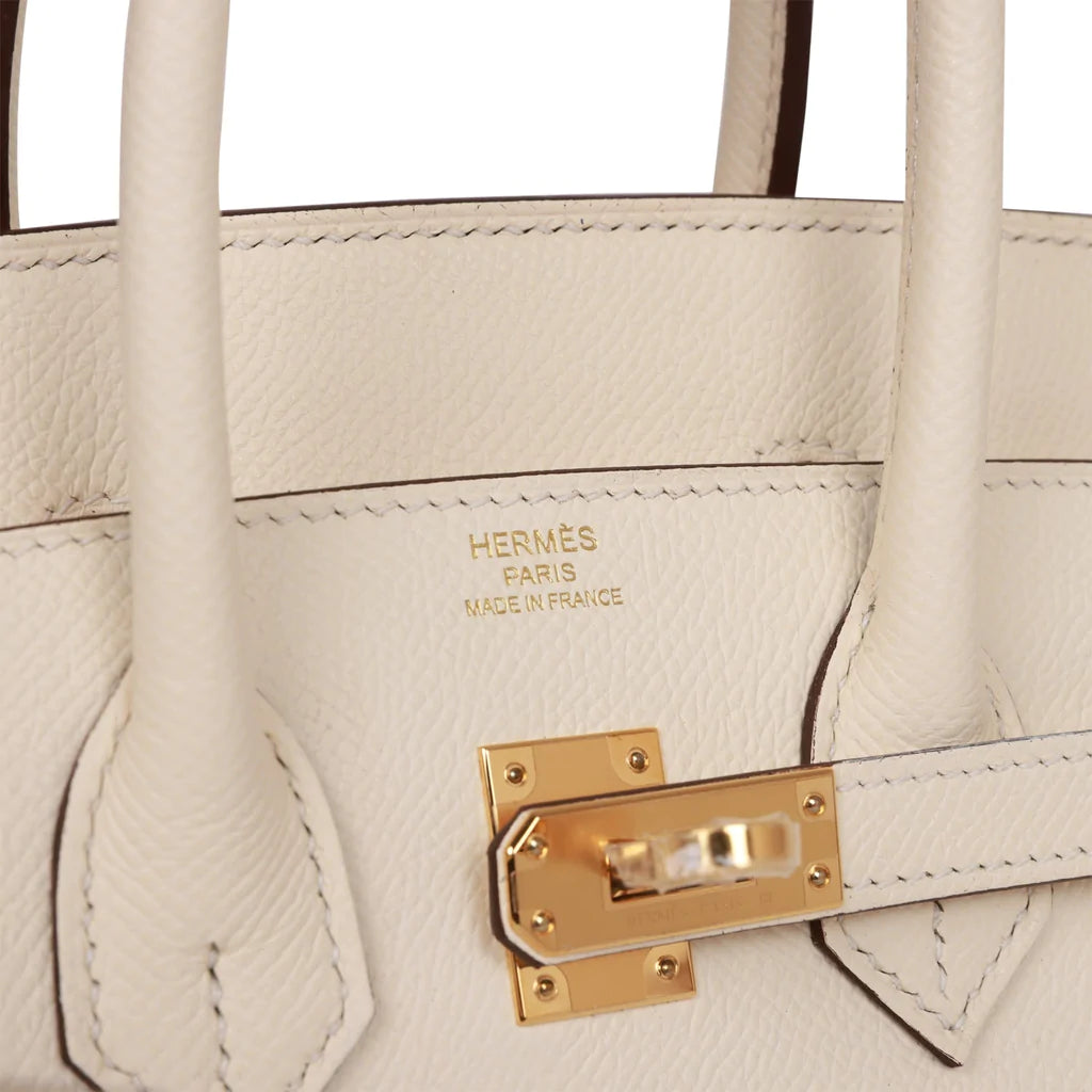 Hermès Birkin Sellier 25 Nata Epsom Gold Hardware