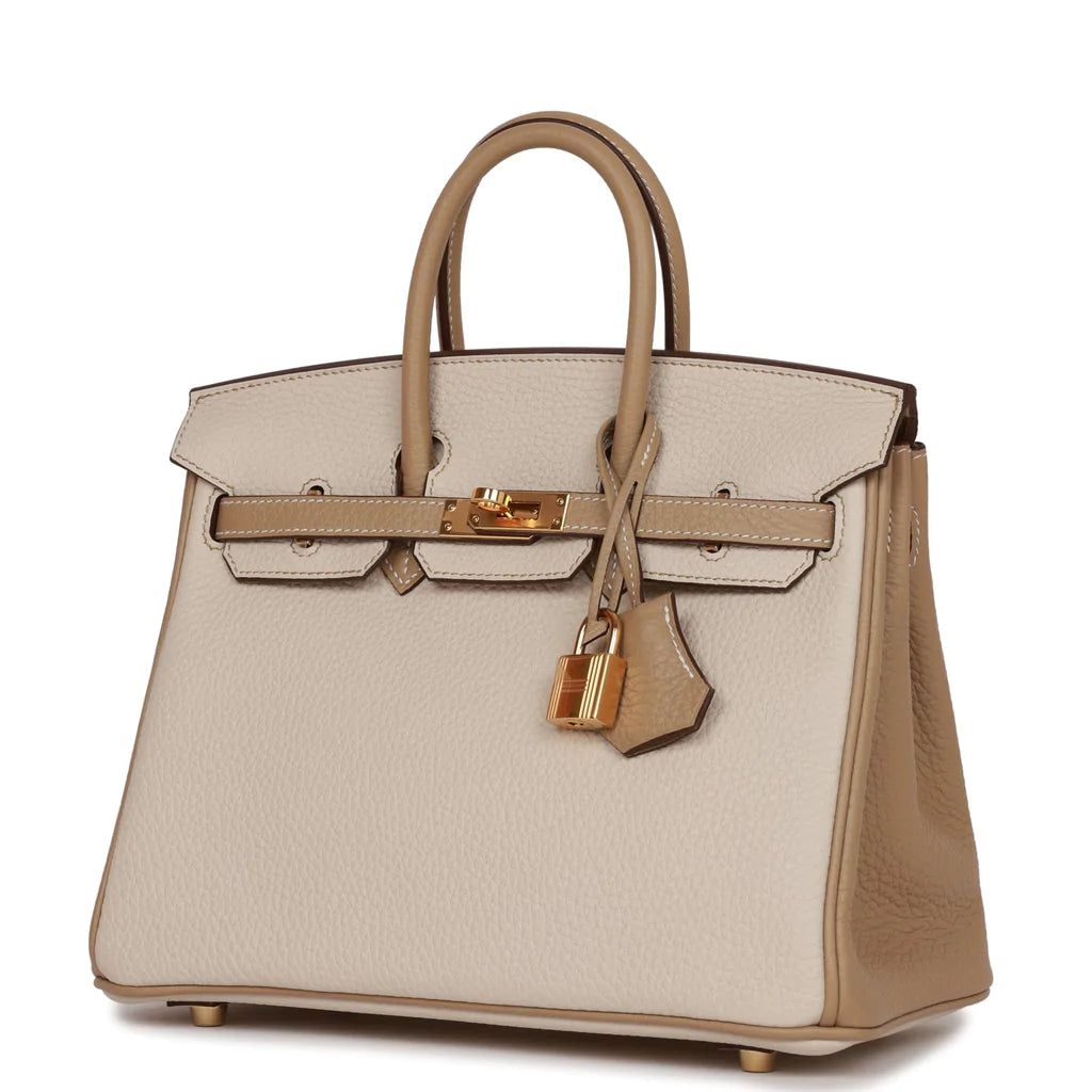 Hermès Special Order (HSS) Birkin 25 Craie and Trench Togo Gold Hardware