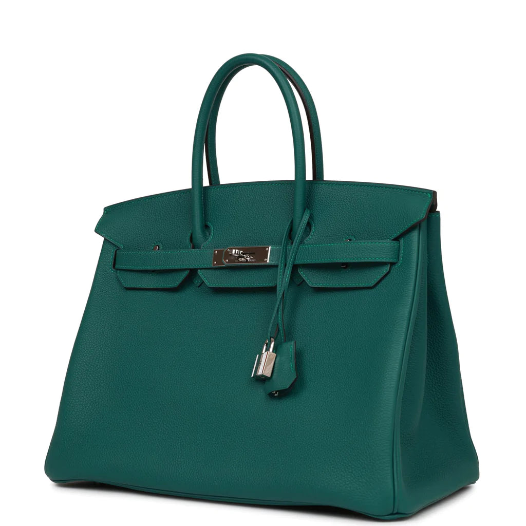 Hermès Birkin 35 Malachite Togo Palladium Hardware