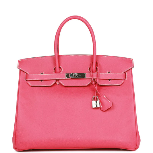 Hermès Birkin 35 Rose Tyrien Epsom Palladium Hardware