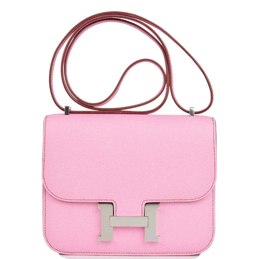 Hermès Constance 18 Bubblegum Epsom Palladium Hardware