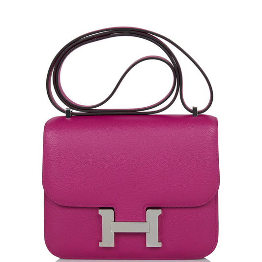 Hermès Constance 18 Rose Pourpre Evercolor Palladium Hardware