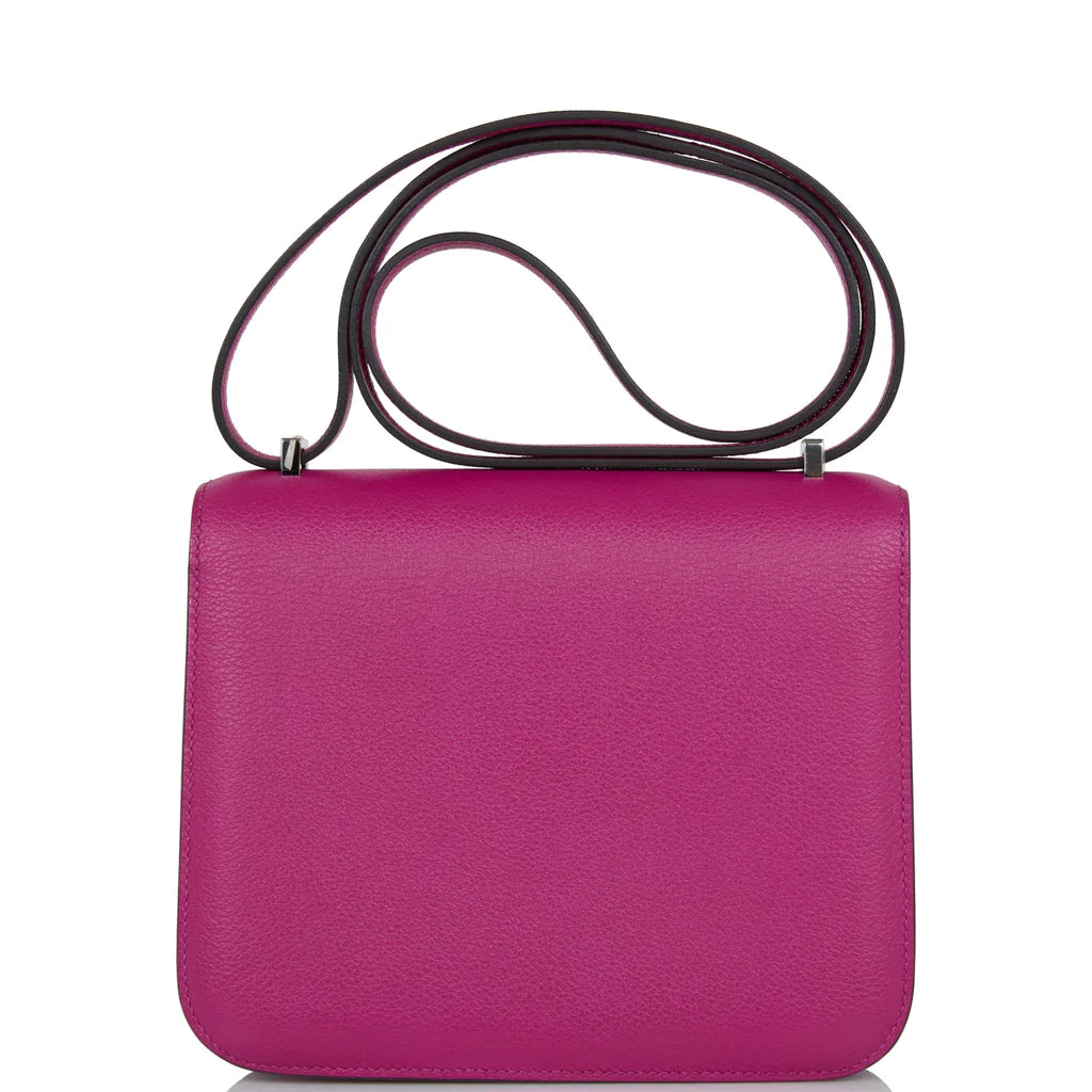 Hermès Constance 18 Rose Pourpre Evercolor Palladium Hardware