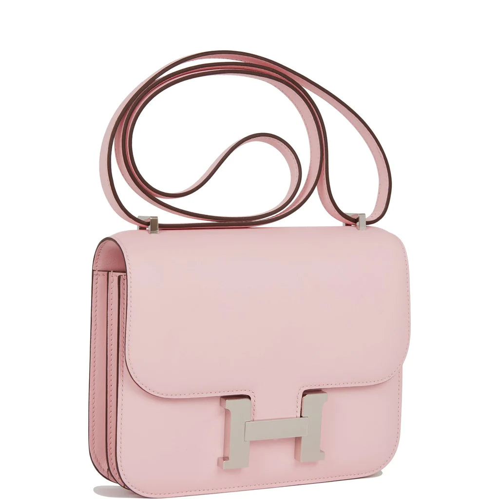 Hermès Constance 18 Rose Sakura Swift Palladium Hardware