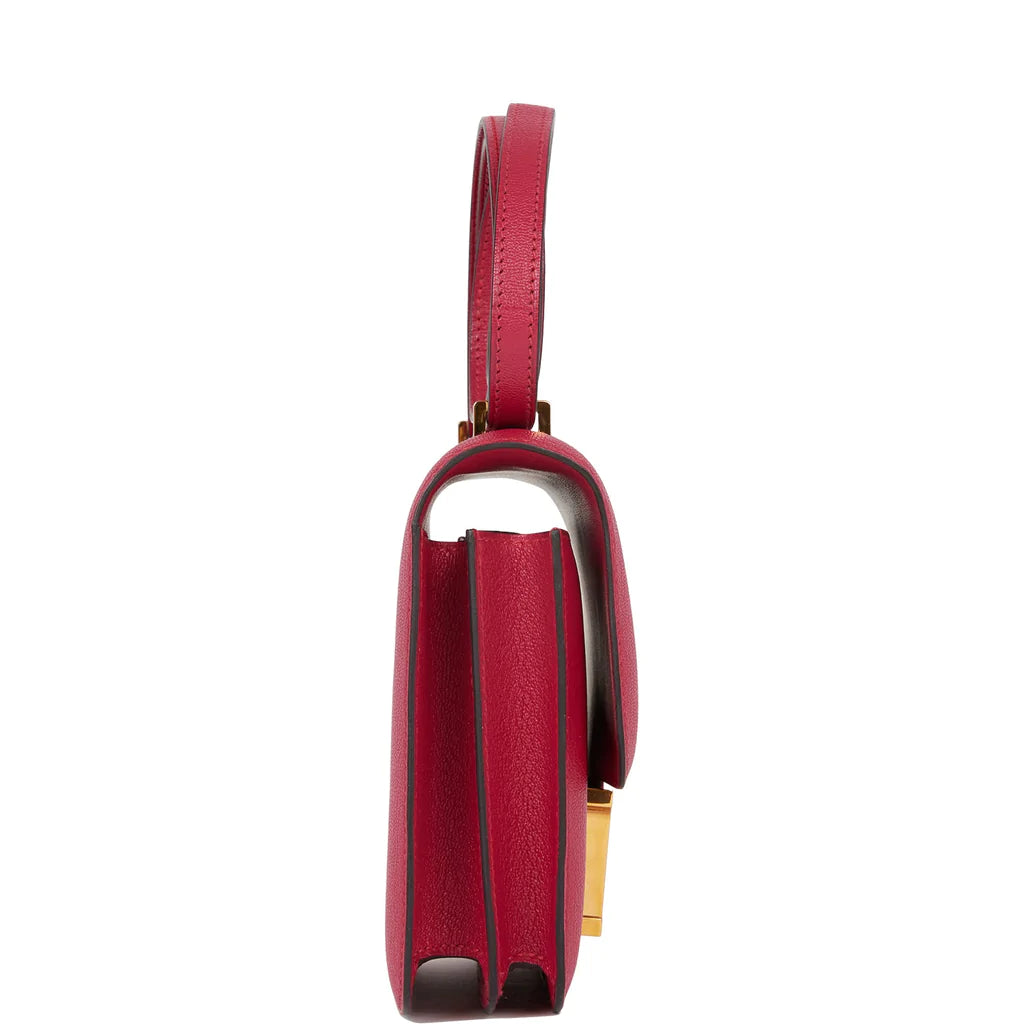 Hermès Constance 18 Framboise Chevre Gold Hardware