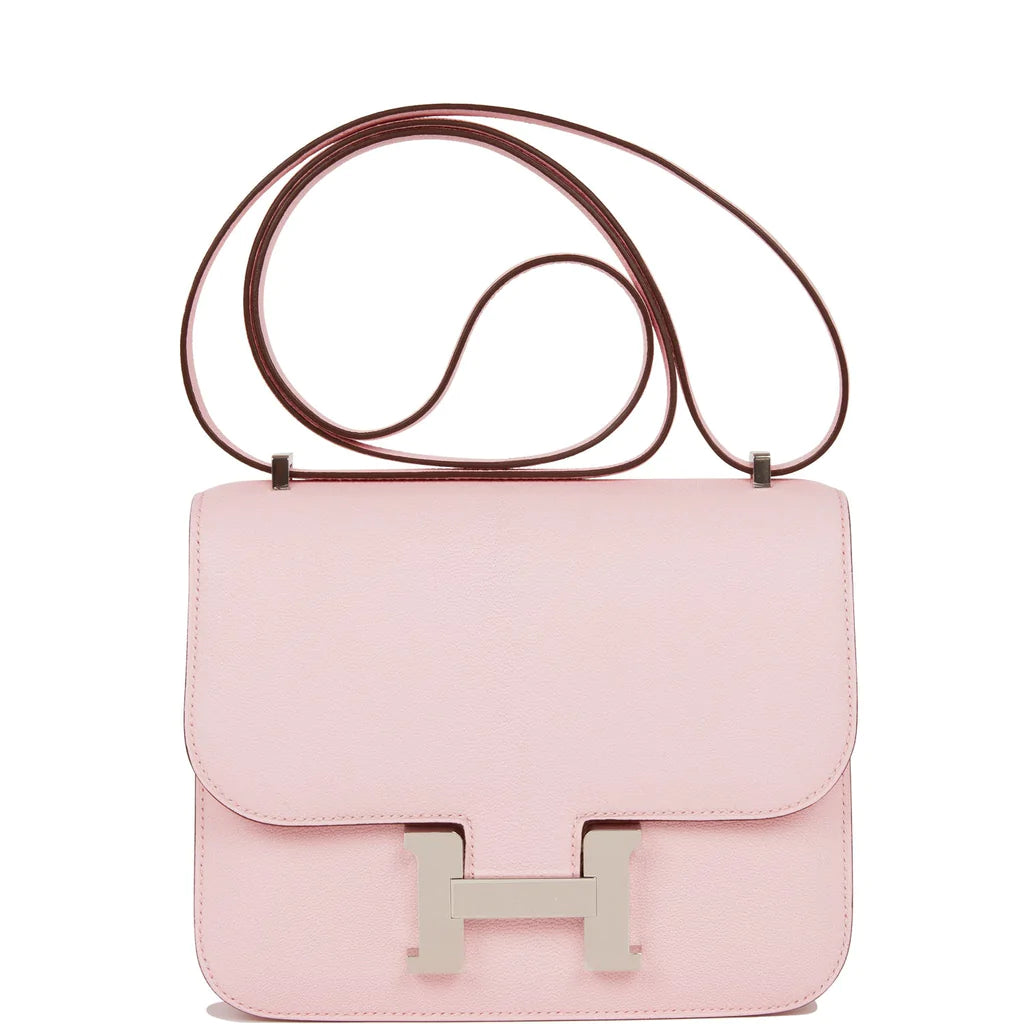 Hermès Constance 18 Rose Sakura Chevre Palladium Hardware