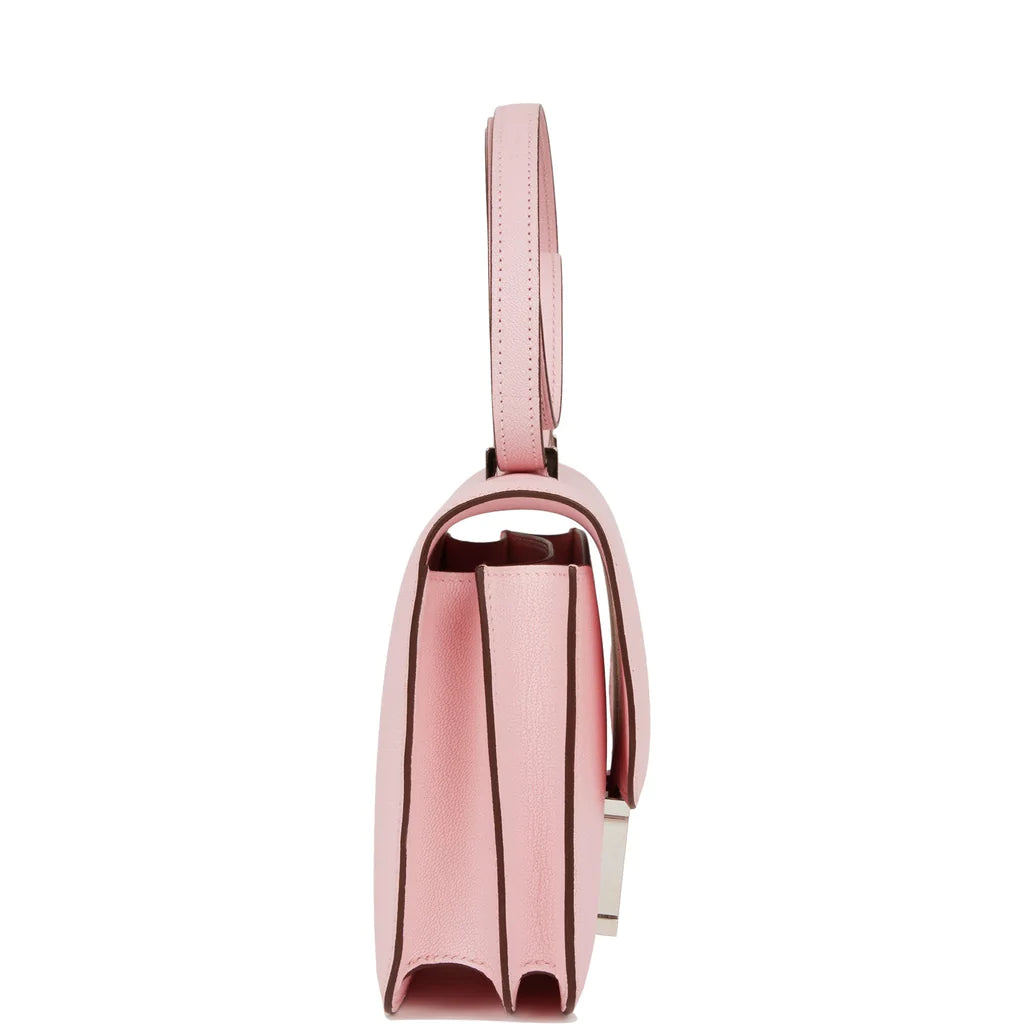 Hermès Constance 18 Rose Sakura Chevre Palladium Hardware