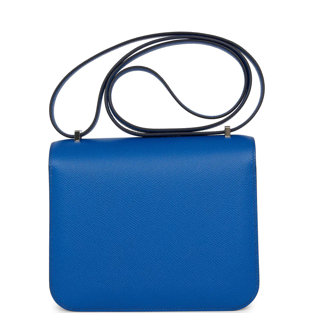 Hermès Constance 18 Bleu France Epsom Palladium Hardware