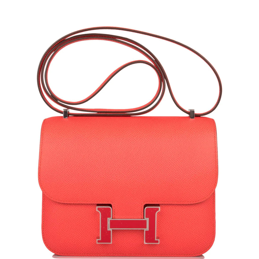 Hermès Constance 18 Rose Texas Epsom Palladium Hardware