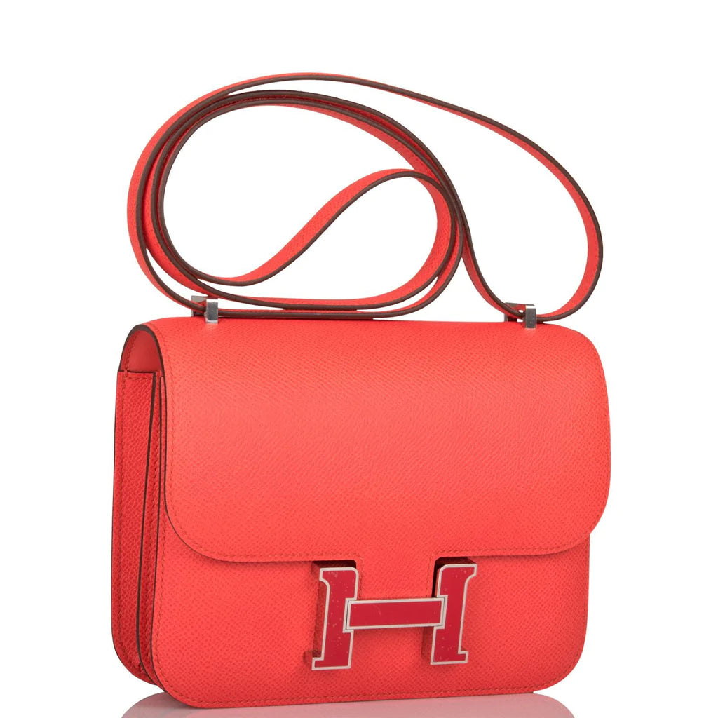 Hermès Constance 18 Rose Texas Epsom Palladium Hardware