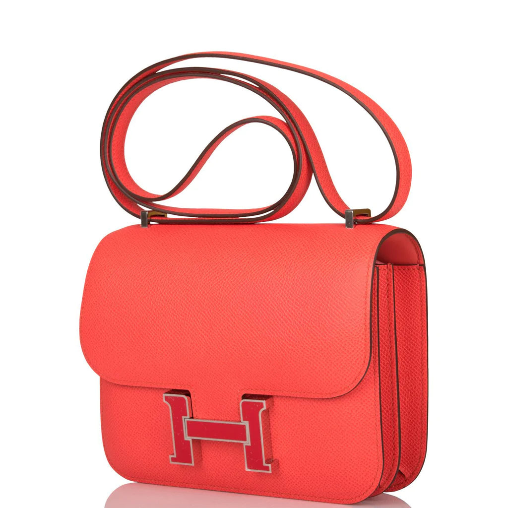 Hermès Constance 18 Rose Texas Epsom Palladium Hardware