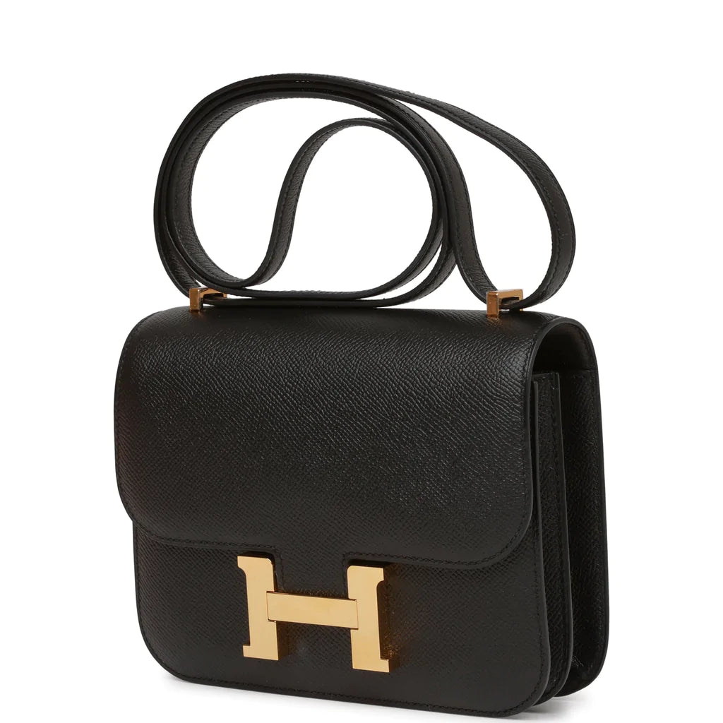 Hermès Constance 18 Black Epsom Gold Hardware