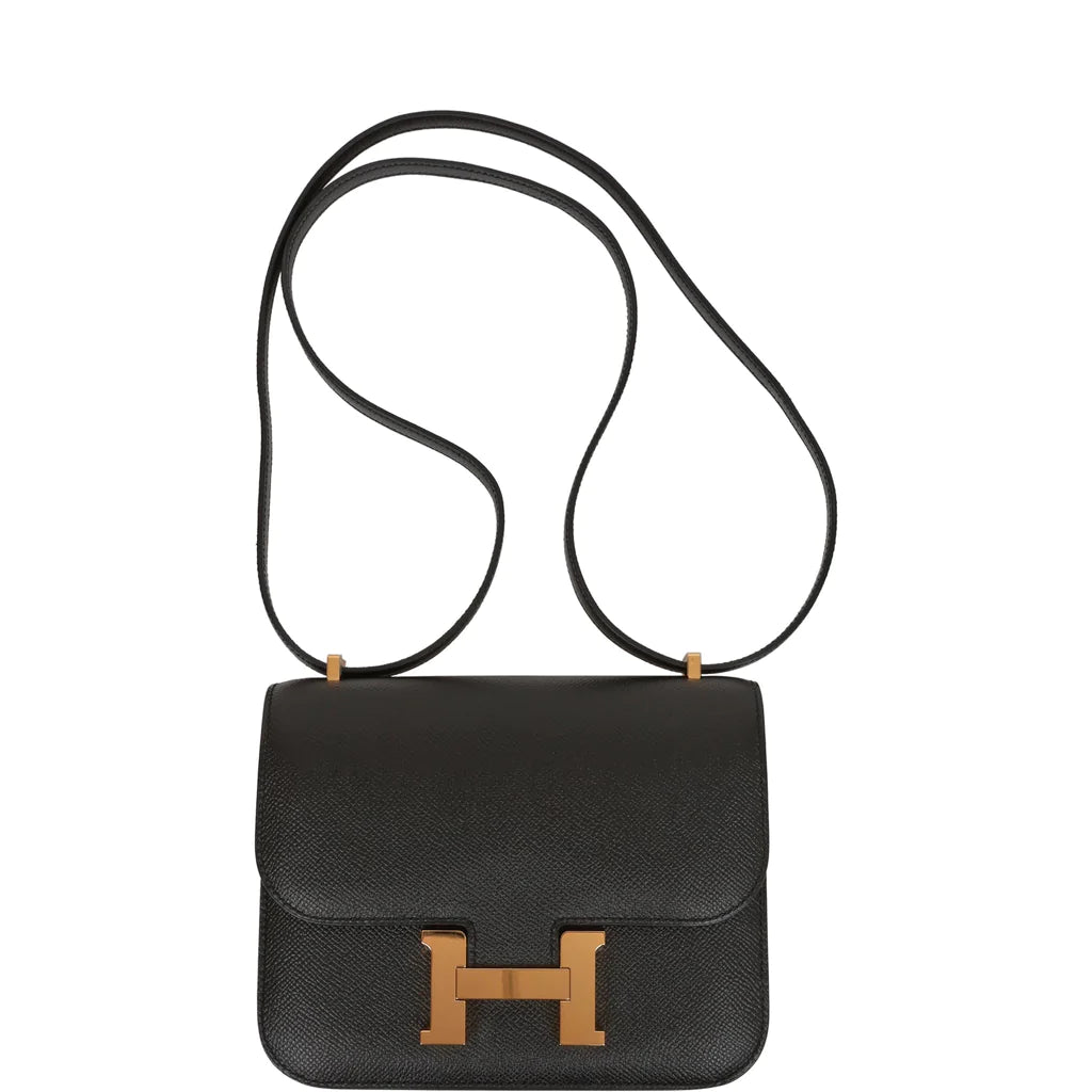 Hermès Constance 18 Black Epsom Gold Hardware