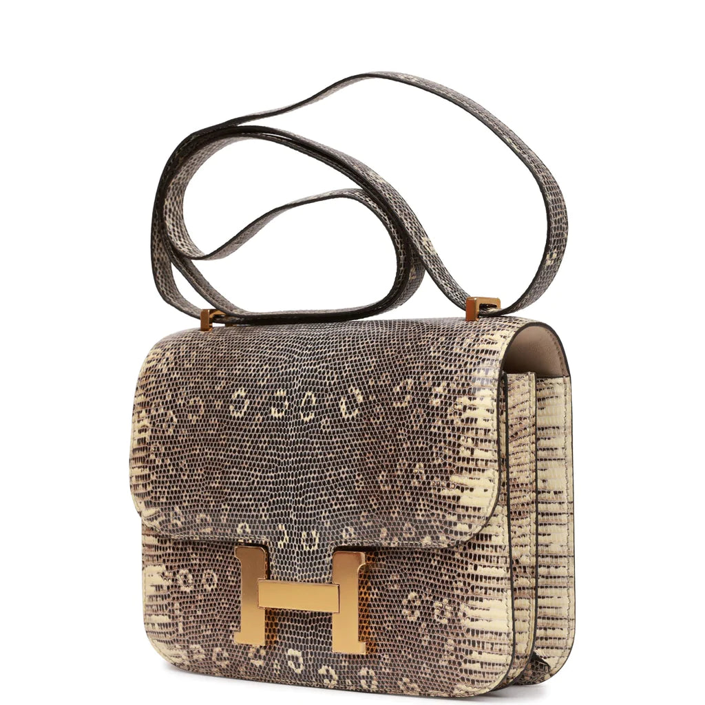 Hermès Mini Constance 18 Ombre Lizard Varanus Gold Hardware