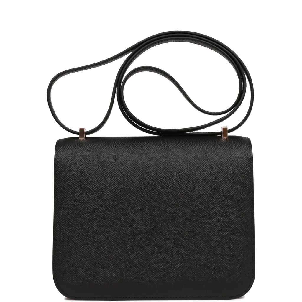 Hermès Constance 18 Black Epsom Rose Gold Hardware