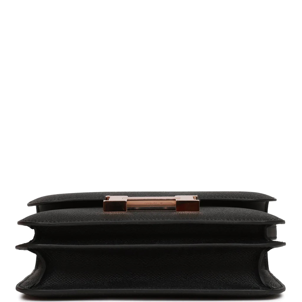 Hermès Constance 18 Black Epsom Rose Gold Hardware