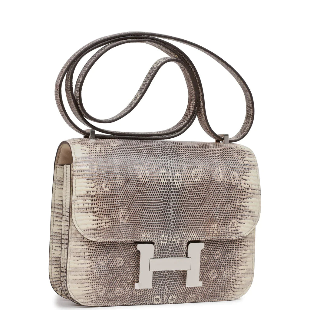 Hermès Mini Constance 18 Ombre Lizard Varanus Palladium Hardware