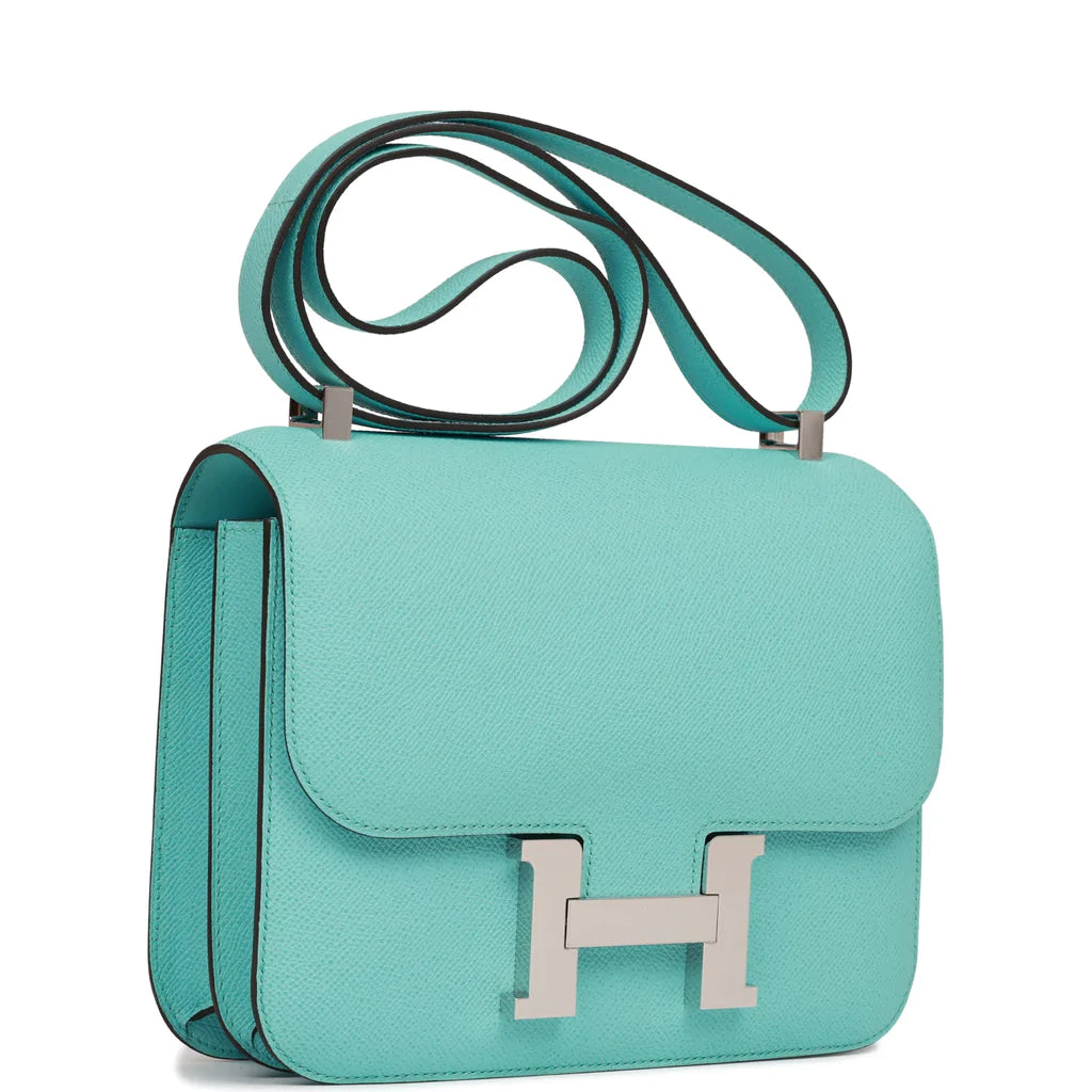 Hermès Constance 24 Bleu Atoll Epsom Palladium Hardware