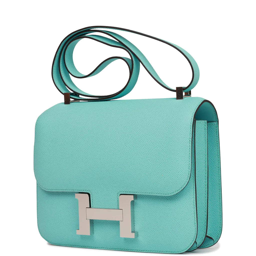 Hermès Constance 24 Bleu Atoll Epsom Palladium Hardware