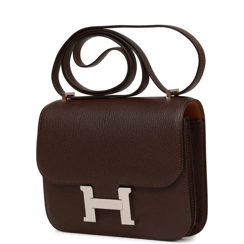 Hermès Constance 18 Havane Verso Chevre Palladium Hardware