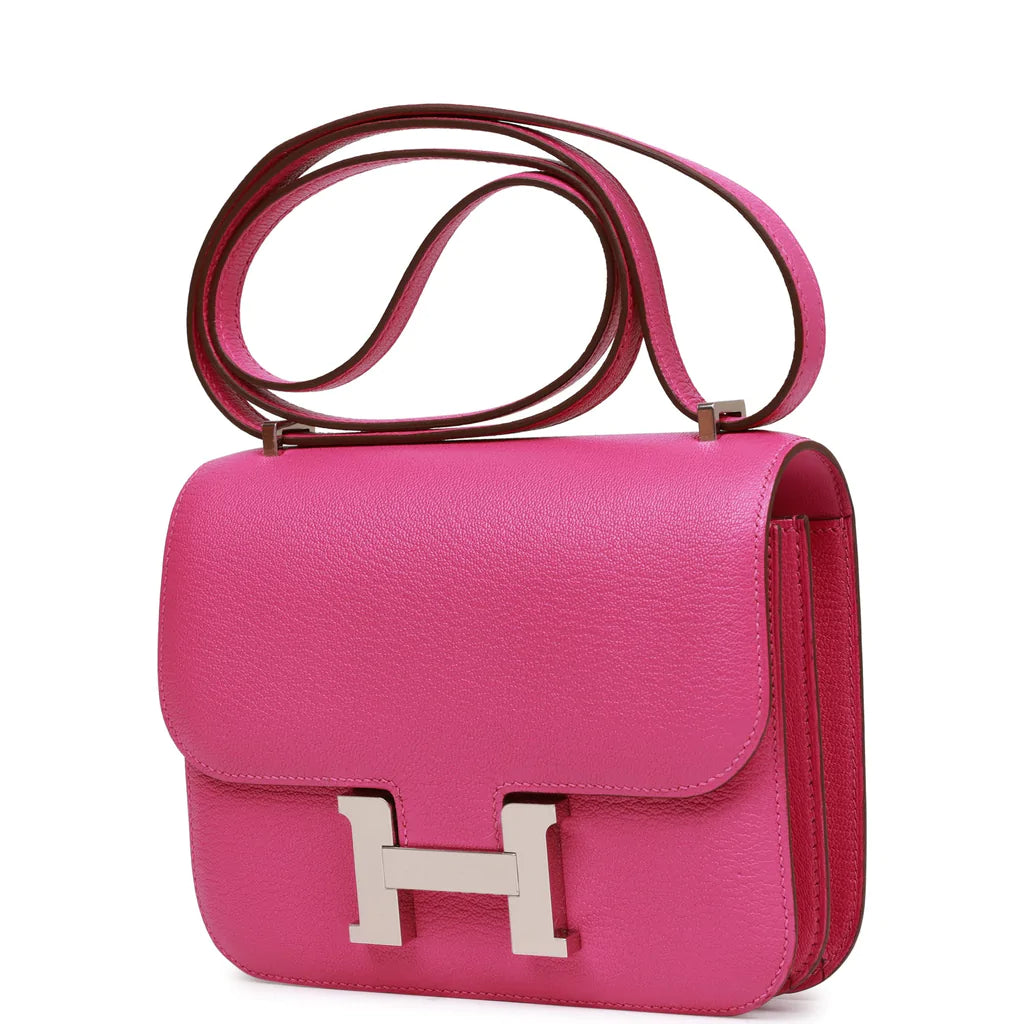 Hermès Constance 18 Magnolia Evercolor Palladium Hardware