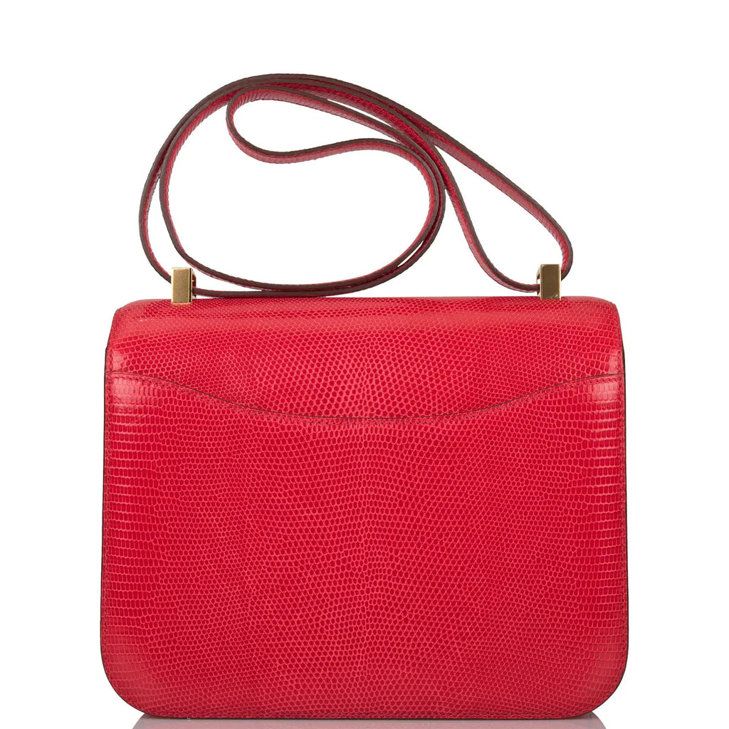 Hermès Constance 24 Rouge Exotique Lizard Niloticus Gold Hardware