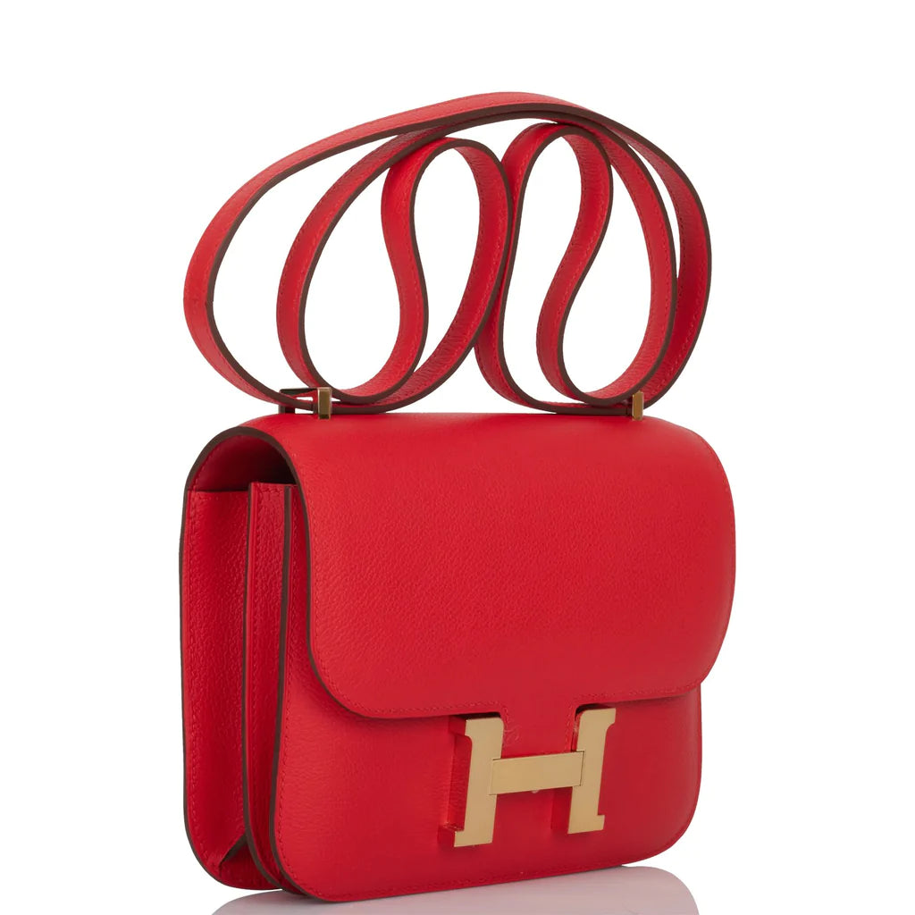 Hermès Constance 18 Rouge de Coeur Verso Evercolor Permabrass Hardware