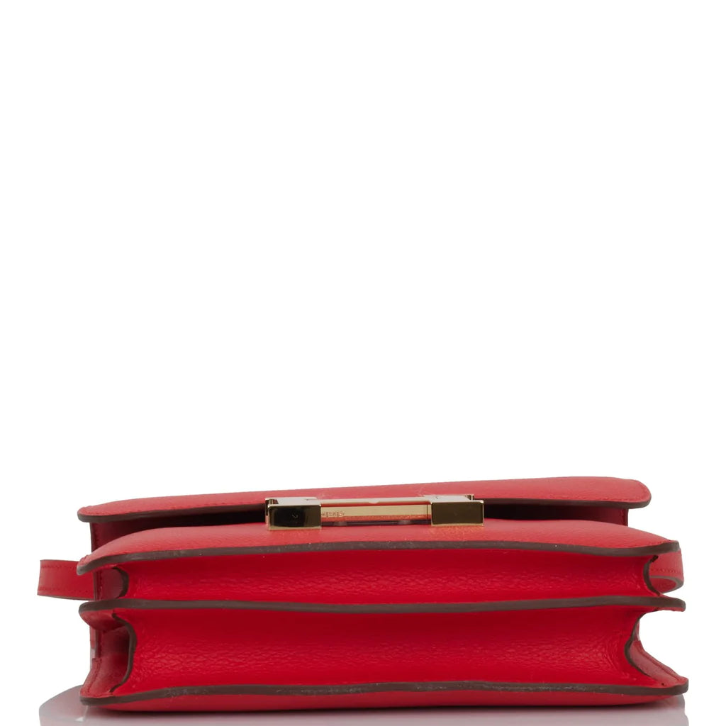 Hermès Constance 18 Rouge de Coeur Verso Evercolor Permabrass Hardware