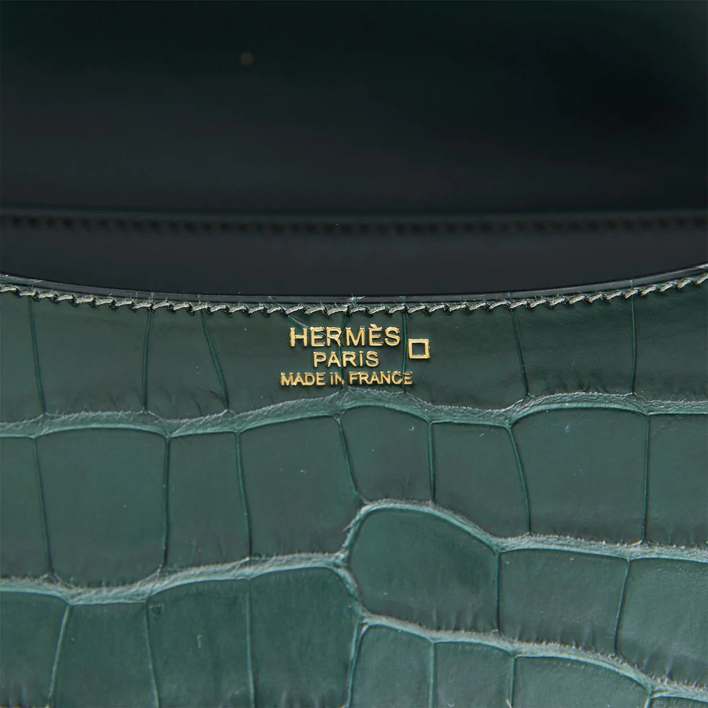 Hermès Constance 24 Vert Fonce Matte Alligator Gold Hardware