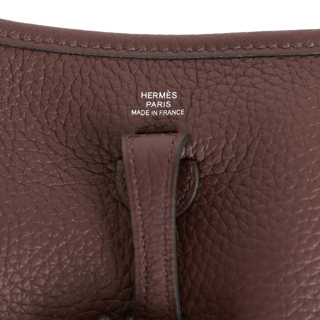 Hermès Evelyne TPM Rouge Sellier Clemence Palladium Hardware