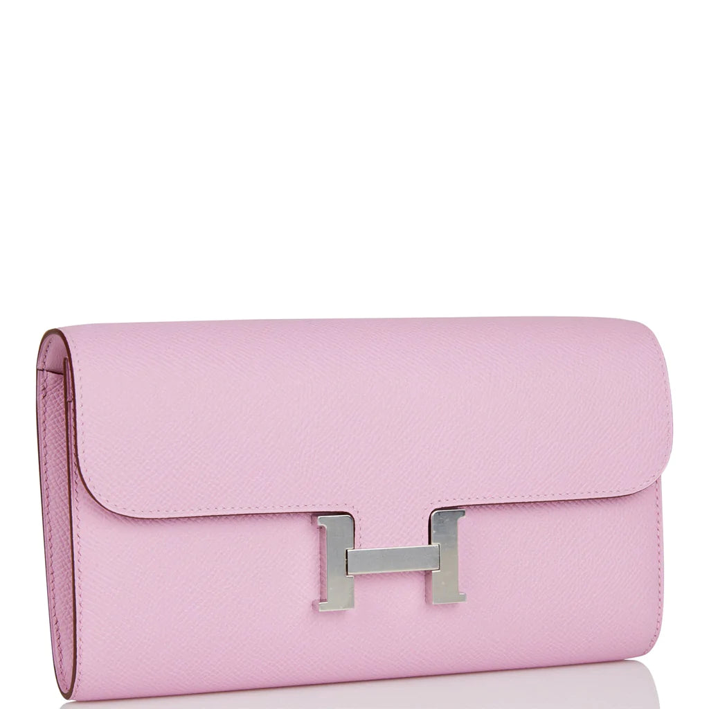 Hermès Constance Wallet To Go Mauve Sylvestre Epsom Palladium Hardware