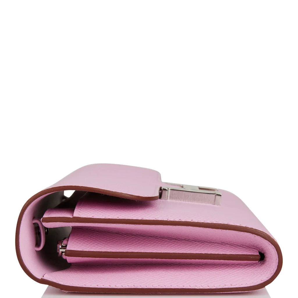 Hermès Constance Wallet To Go Mauve Sylvestre Epsom Palladium Hardware