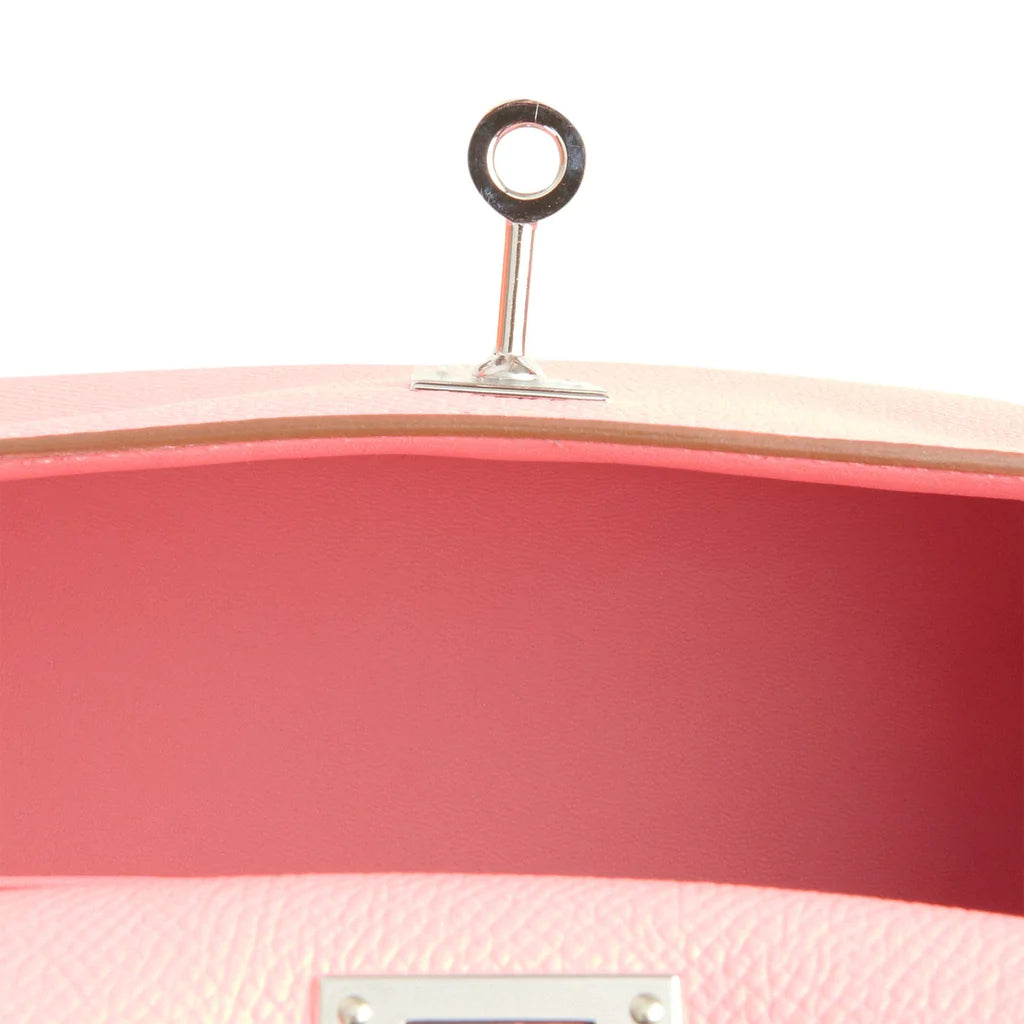 Hermès Kelly Pochette Rose Confetti Epsom Palladium Hardware