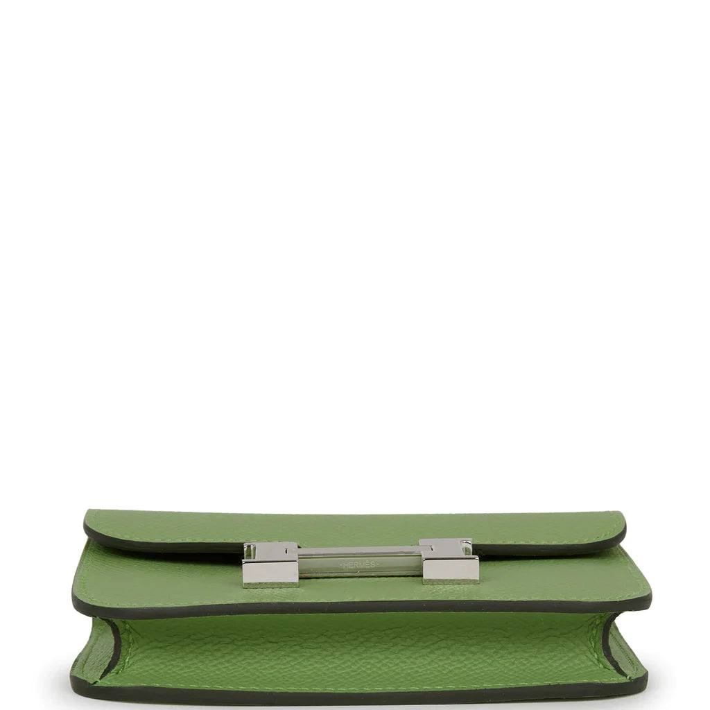 Hermès Constance Slim Wallet Vert Criquet Epsom Palladium Hardware