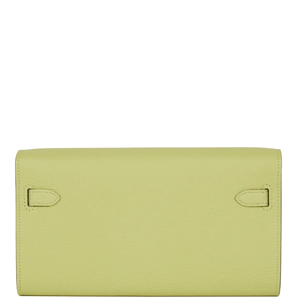 Hermès Kelly Wallet To Go Jaune Bourgeon Chevre Palladium Hardware