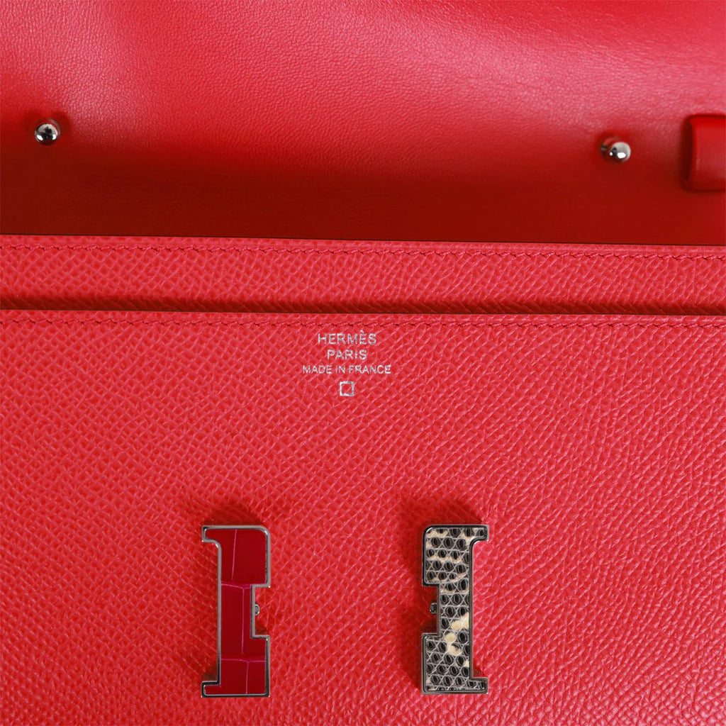 Hermès Constance Wallet To Go Rose Extreme Epsom Palladium Hardware