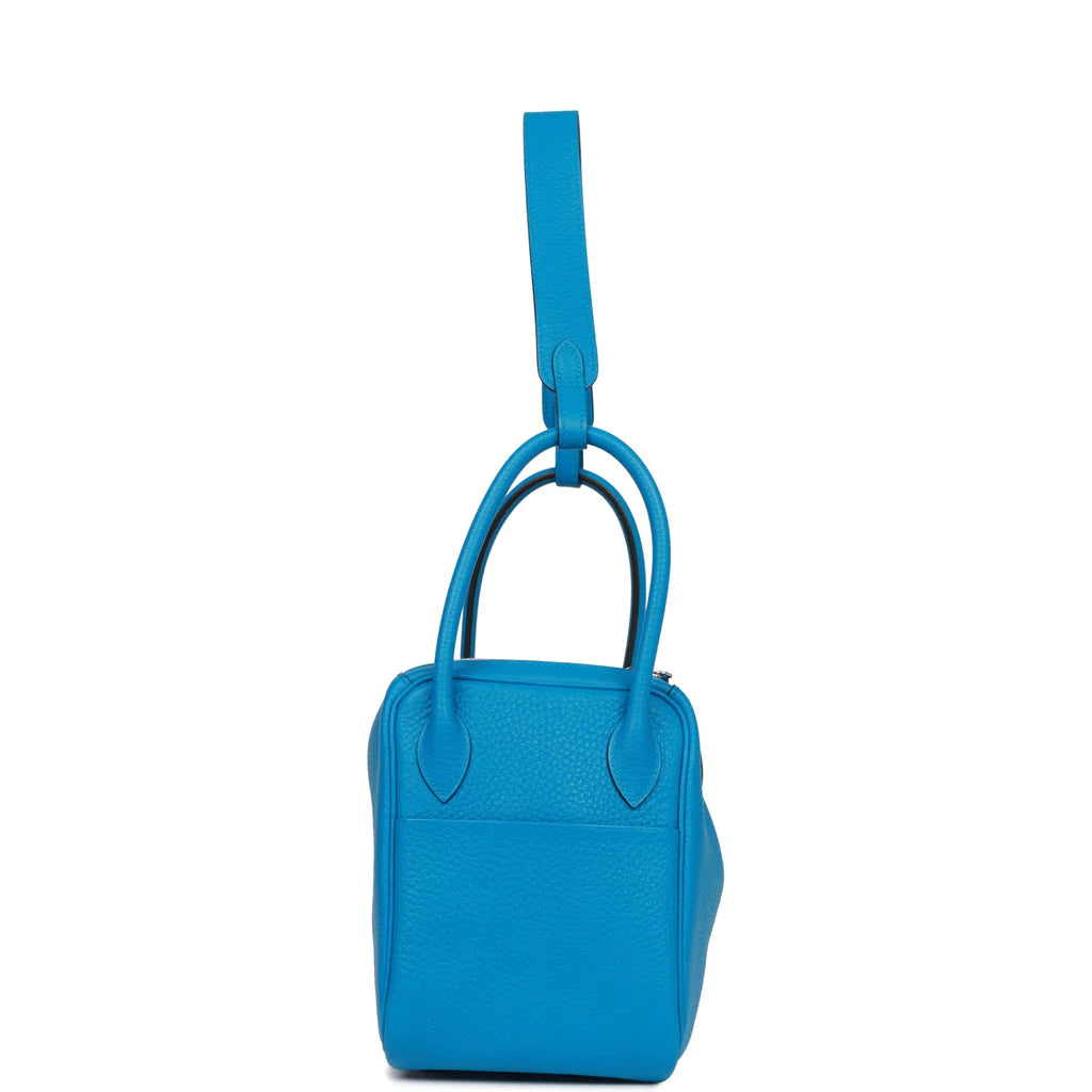 Hermès Lindy 26 Bleu Zanzibar Verso Clemence Palladium Hardware