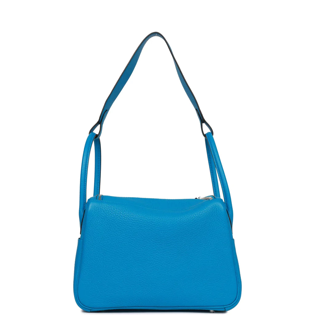 Hermès Lindy 26 Bleu Zanzibar Verso Clemence Palladium Hardware