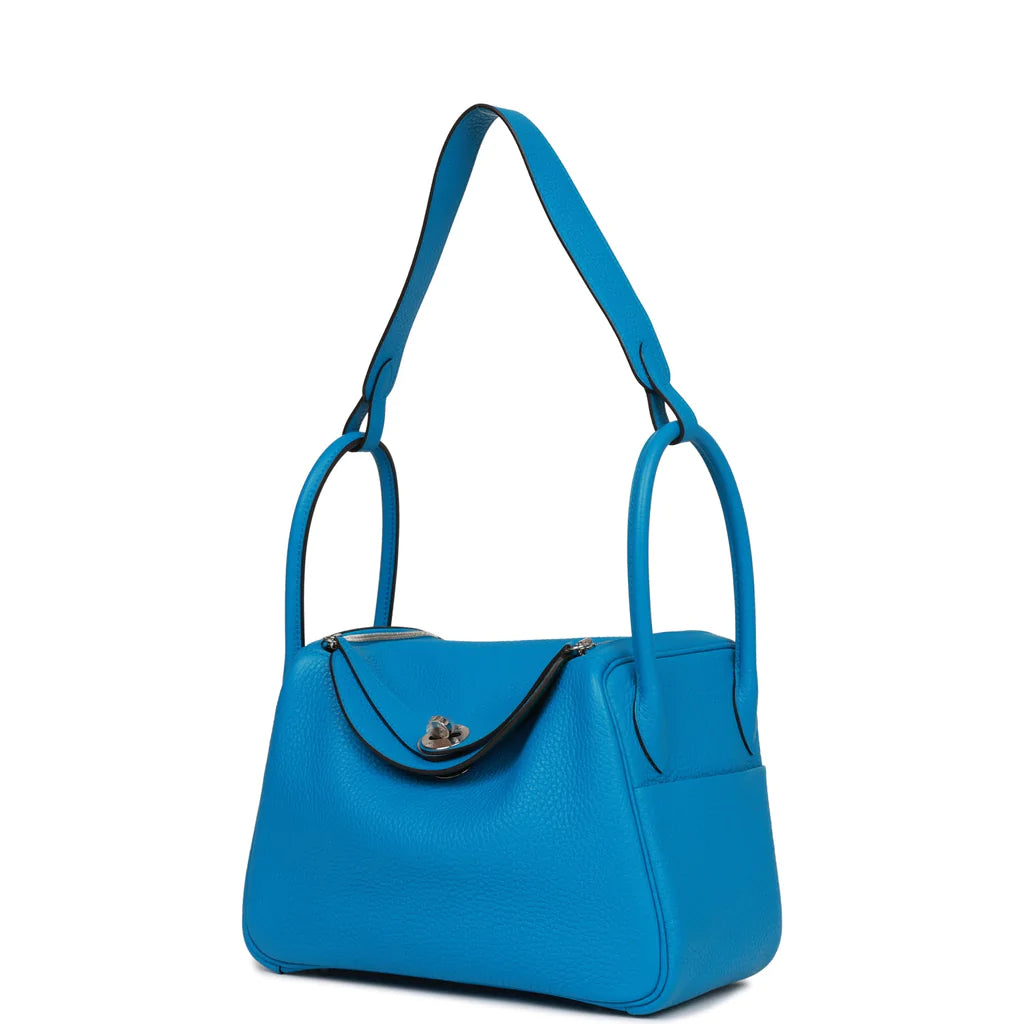 Hermès Lindy 26 Bleu Zanzibar Verso Clemence Palladium Hardware