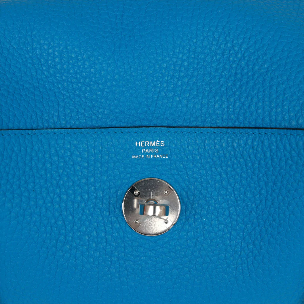 Hermès Lindy 26 Bleu Zanzibar Verso Clemence Palladium Hardware