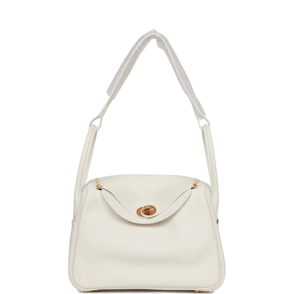 Hermès Lindy 26 White Evercolor Gold Hardware