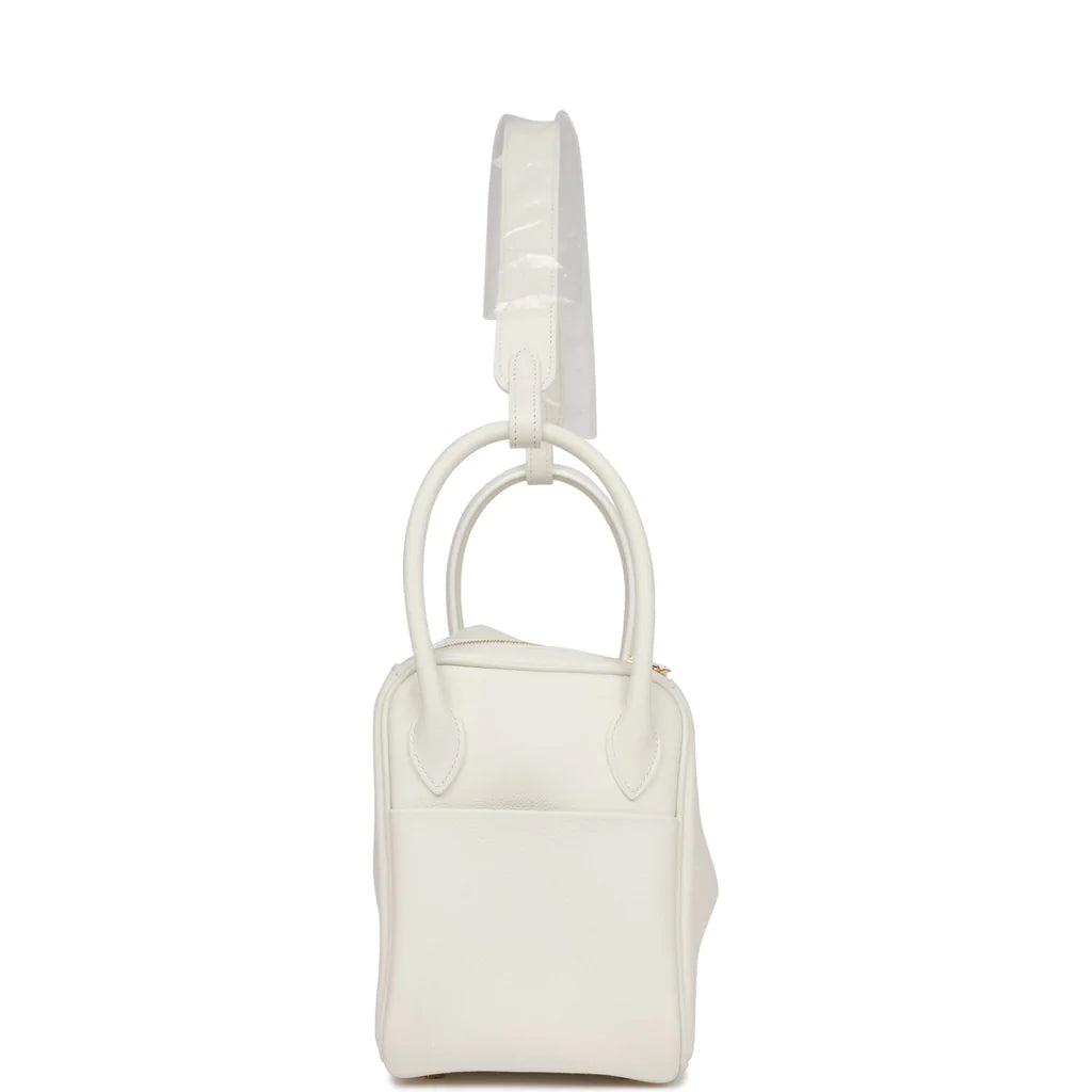 Hermès Lindy 26 White Evercolor Gold Hardware