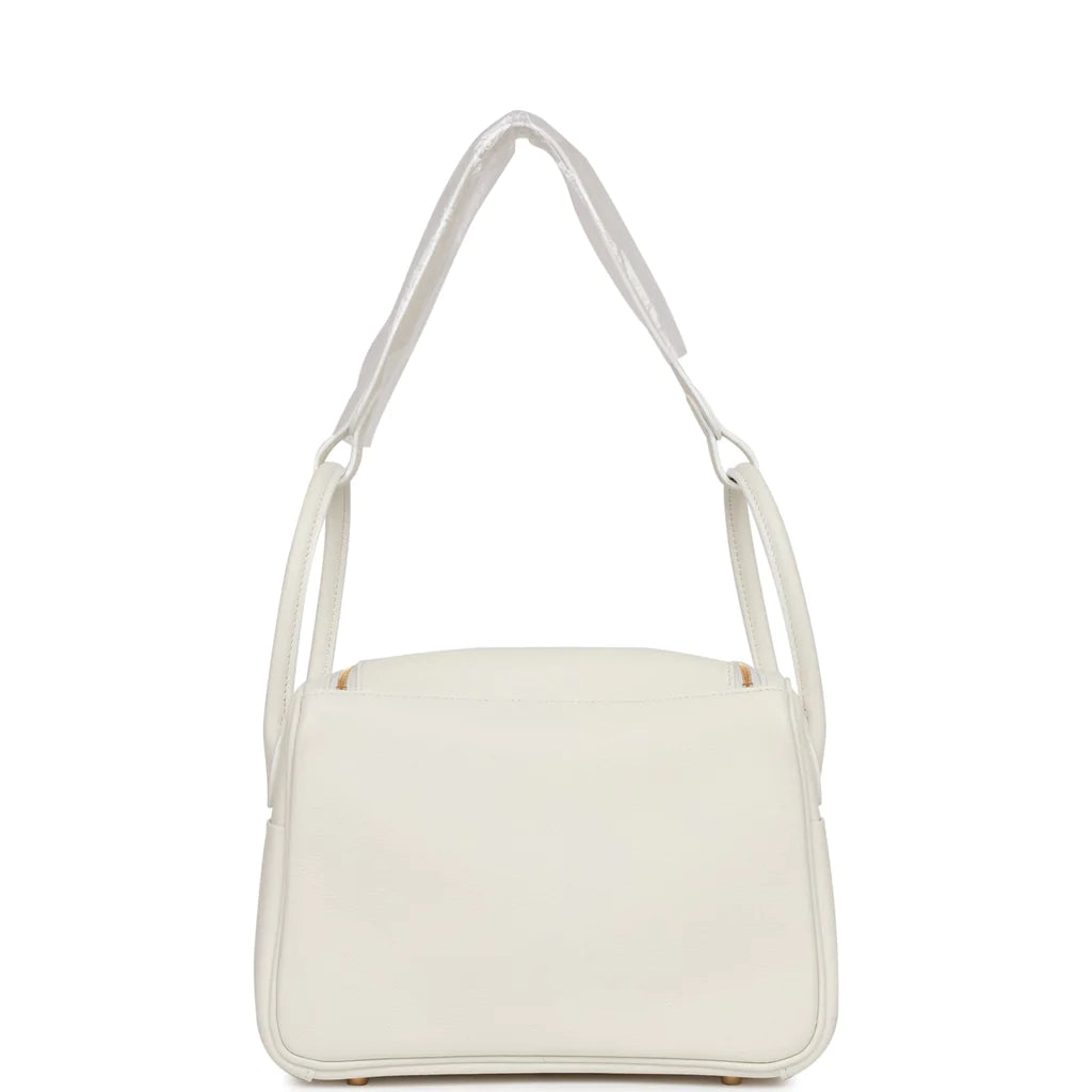 Hermès Lindy 26 White Evercolor Gold Hardware