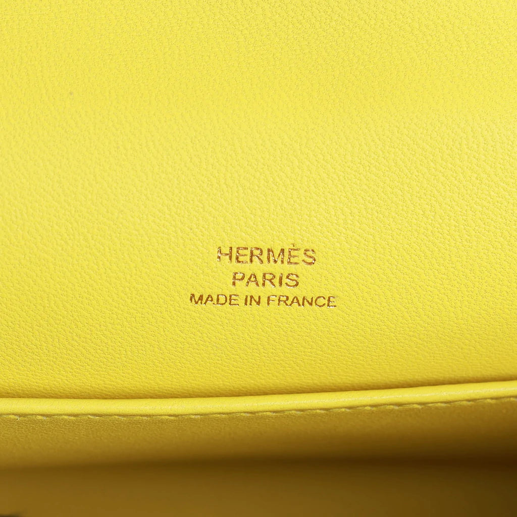 Hermès Kelly Pochette Soufre Epsom Gold Hardware