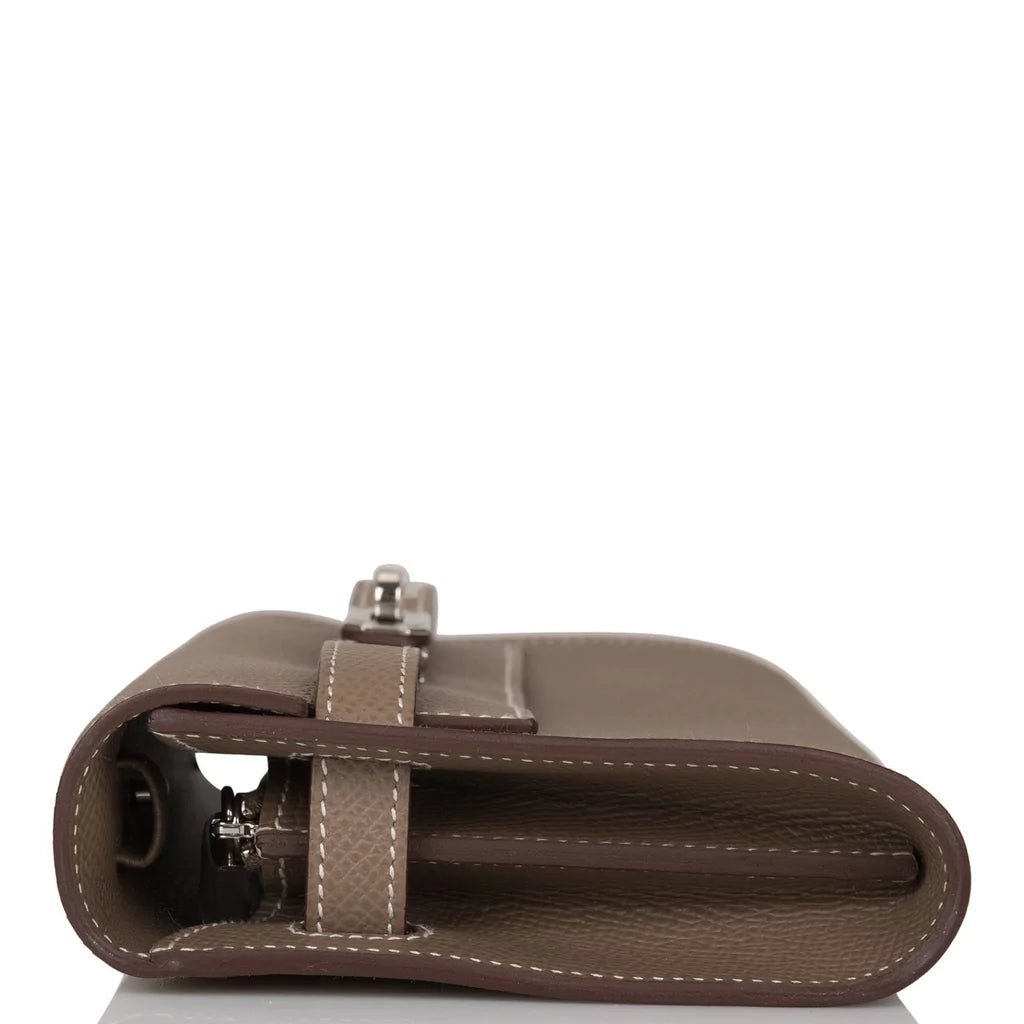 Hermès Kelly Wallet To Go Etoupe Epsom Palladium Hardware