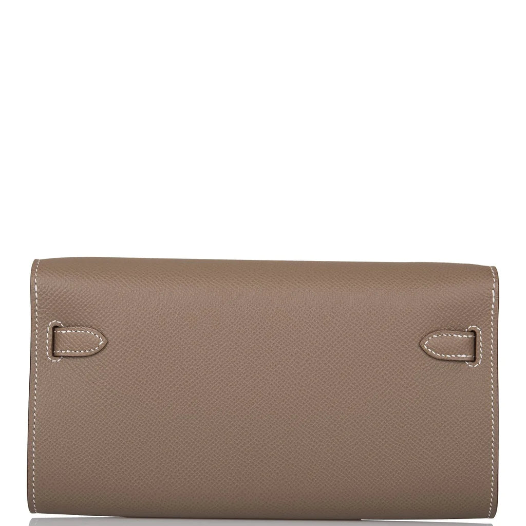 Hermès Kelly Wallet To Go Etoupe Epsom Palladium Hardware